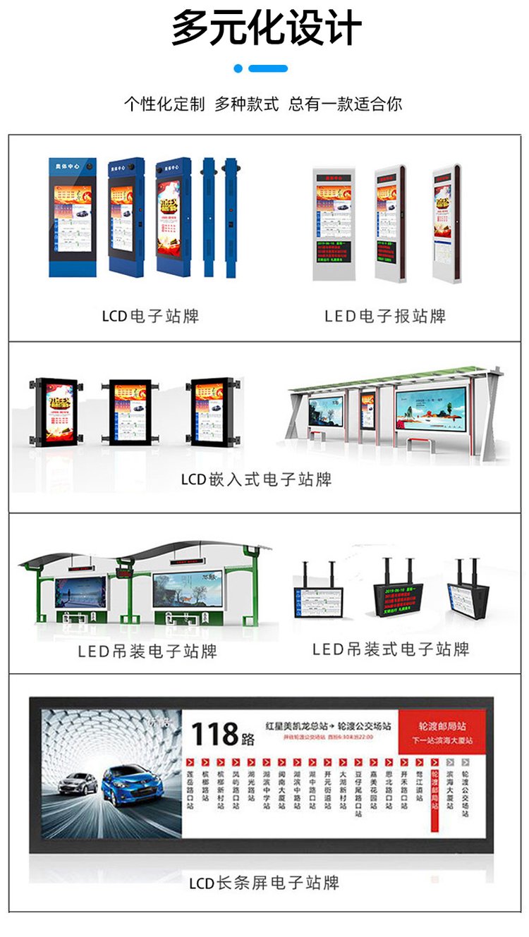 55寸室外独立式电子公交站牌液晶广告机(图5)